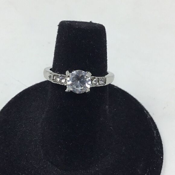 3/4 Carat Round Cut CZ 4-Prong Engagement Ring H15 - Picture 3 of 7